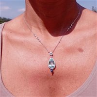 Vicenza - Piazzetta Palladio 2 - Halskette Crivelli Dame Acquamarina in Weißgold Acquamarina 9.37 Ct 372-2347 - 372-2347